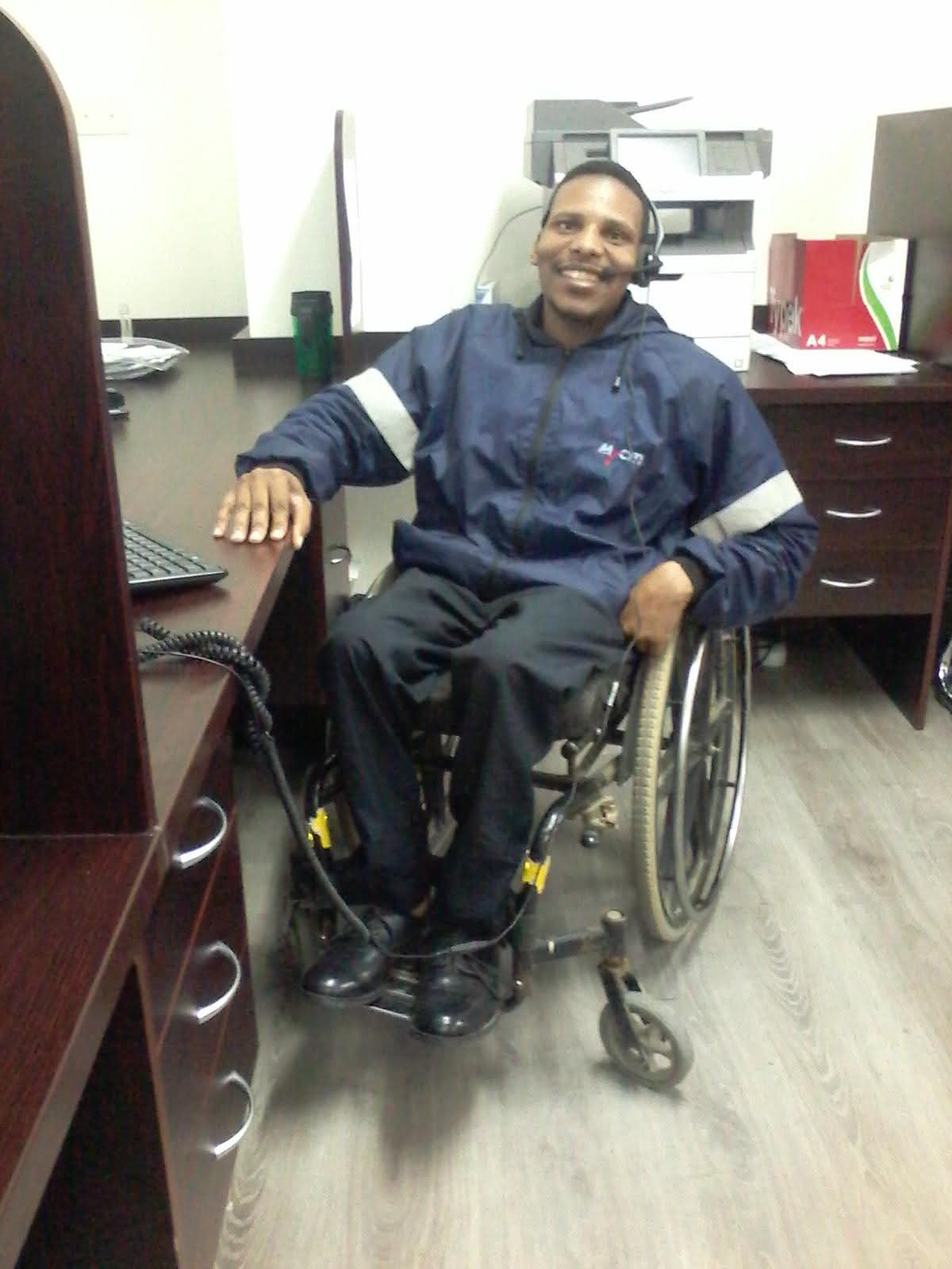 Mr Msebenzeleni Ntsibantsiba, Founder of Siliziwe, in his office